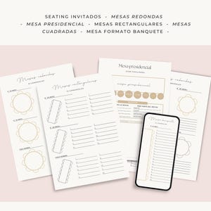 Planificador de Boda en español. Agenda de boda. Plantilla Canva boda imagen 7