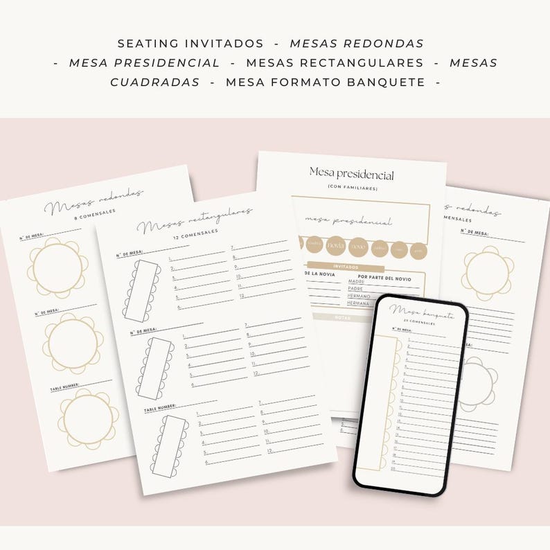 Planificador de Boda en español. Agenda de boda. Plantilla Canva boda imagen 7