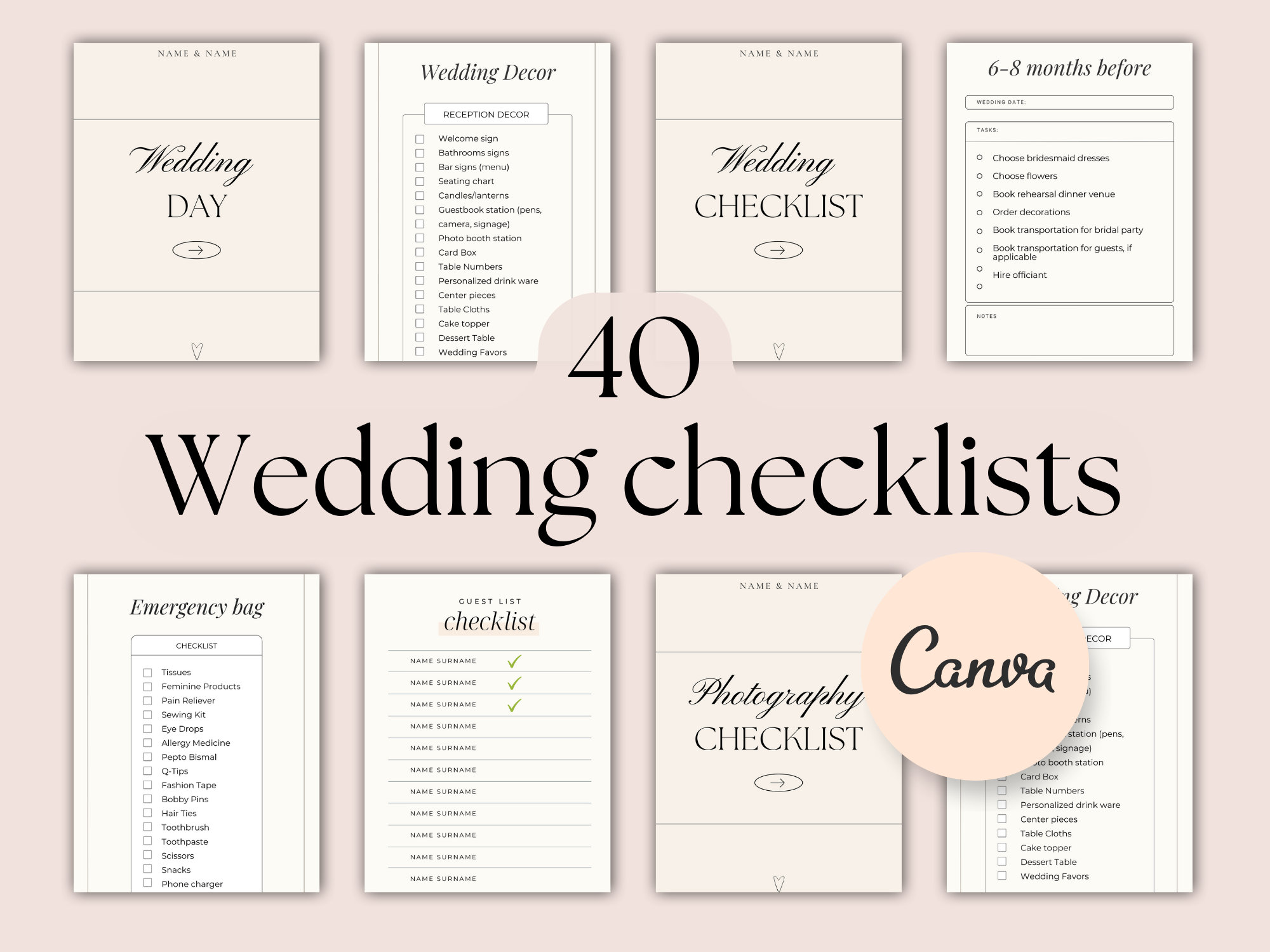 Wedding Planner Checklist Printable
