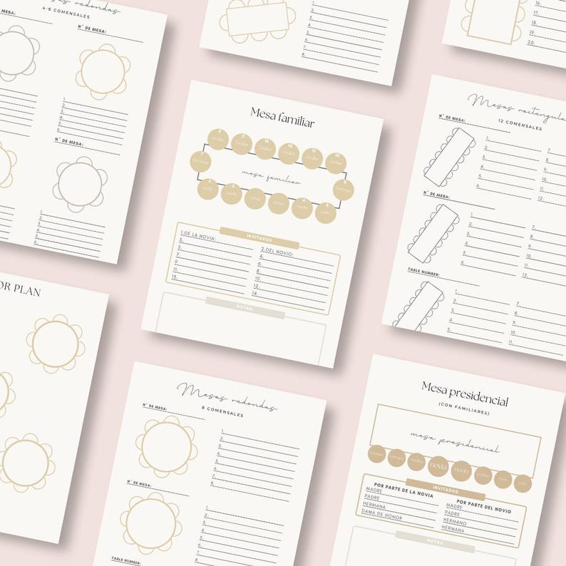 Planificador de Boda en español. Agenda de boda. Plantilla Canva boda imagen 10
