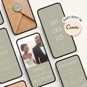 Digital Wedding Invitation with envelope opening Hochzeitseinladung digital Wedding invitation Video Save the Date Animated save the date