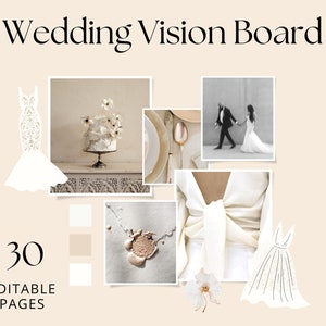 Plantilla de Moodboard para tu boda (Editable en Canva e imprimible)