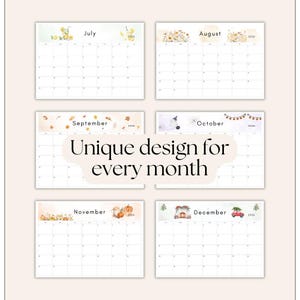 2026 Calendar printable PDF 2026 Monthly Calendar Monthly Planner Landscape Sunday & Monday Start A4 and Letter Size Wall Calendar printable