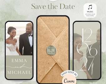 Animated wedding Save the Date Digital Video save the date Hochzeitseinladung digital