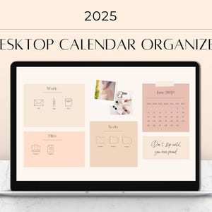 Desktop Wallpaper Organizer 2025 Desktop icons Macbook wallpaper Macbook desktop organizer and folder icons Editable Canva desktop organizer