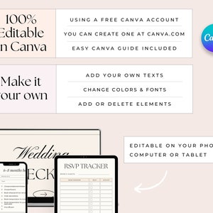 Wedding Checklist Printable Digital Wedding planner 2025 Coordinator Wedding day list Wedding to do list Wedding Binder wedding planning
