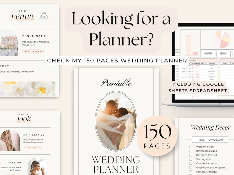Wedding Checklist Printable Digital Wedding planner 2025 Coordinator Wedding day list Wedding to do list Wedding Binder wedding planning