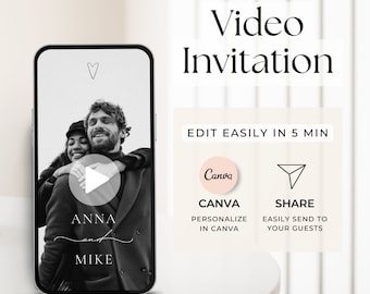 Digital wedding invitation. Animated Wedding Invitation Video. Digital wedding invite. Hochzeitseinladung digital. Save the date digital