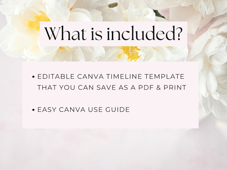 Wedding Timeline template