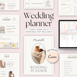 Wedding Planner Printable, Digital Wedding planner, Wedding coordinator organizer, The ultimate wedding day binder