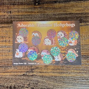 Adorable Autumn Hedgehogs Scratch Off! Cute Fall Scratch & Save! Laminated Savings Scratch Off, Two Amounts To Choose! Scratch-off Savings!