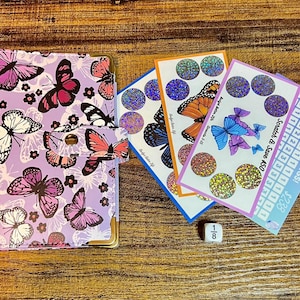 Butterfly Binder & Butterfly Savings Challenges! A6 Binder w/ Six Challenges and Zipper Envelopes! Cash Stuffing Binder, Cash Envelopes!