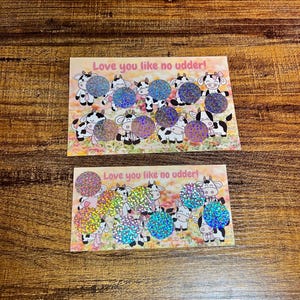 Cute Cow Scratch & Save Challenge! Save 50 or 75, Savings Scratch-Off A5/A6 Cash Stuffing Scratch Off Savings Challenge!