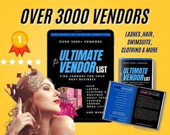 3000+ Beauty and Fashion Vendors eBook: MRR PLR Template | Master Resell Rights