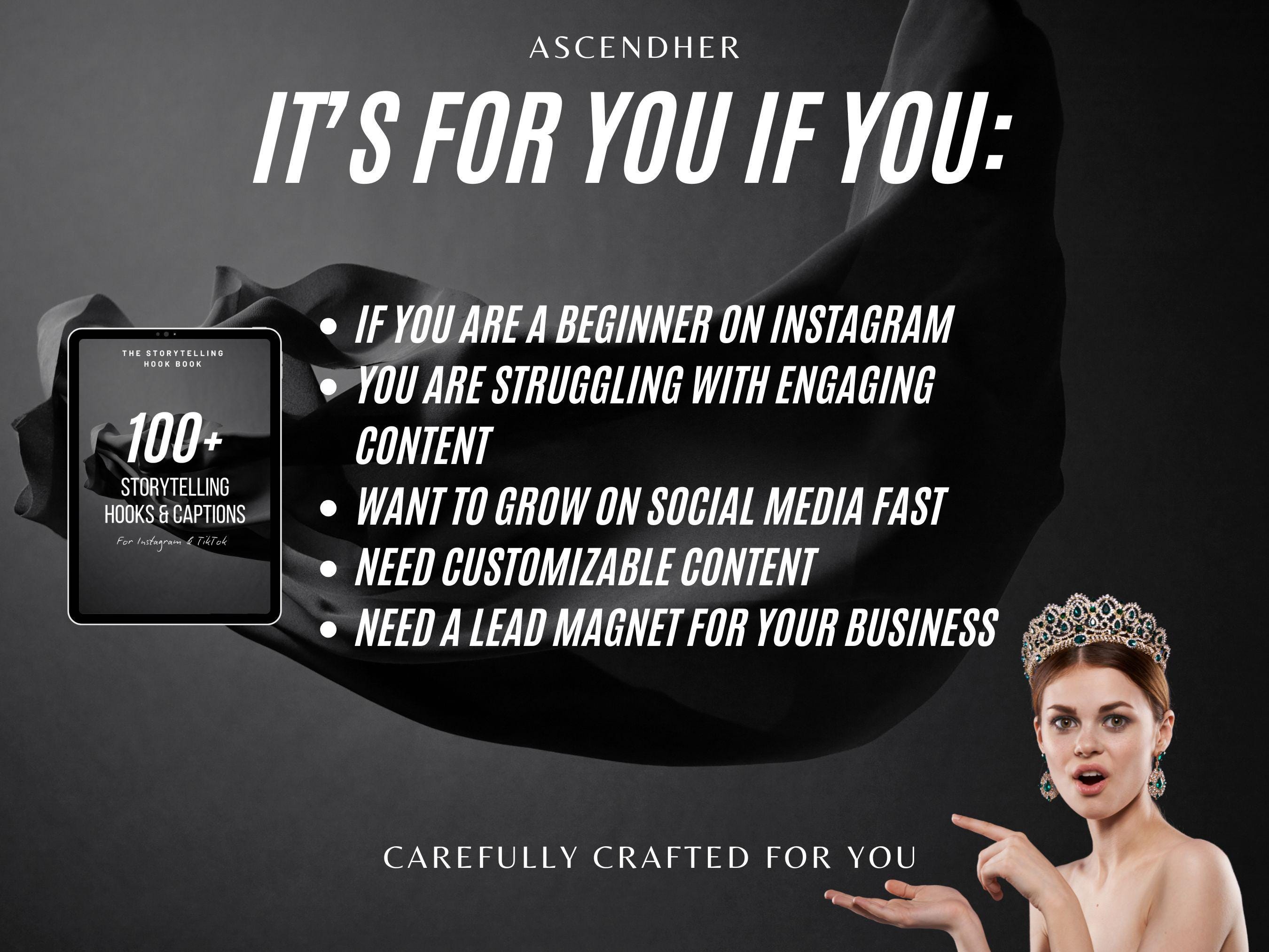 Storytelling Hooks and Captions for Instagram & Tiktok Reels | Done for ...