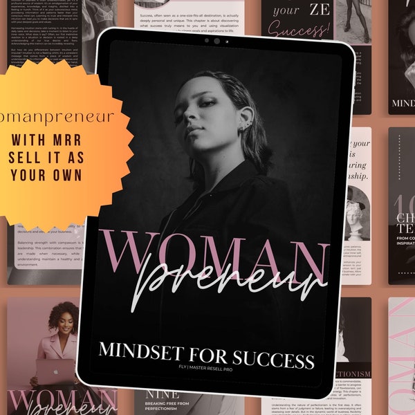 Womanpreneur Your Mindset For Success 90 Pages E-Book With MRR | Master Resell Rights | Digital Products With MRR & PLR