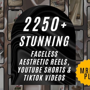 2250+ gezichtsloze esthetische verticale video&#39;s | Bundel TikTok, YouTube Shorts en Instagram-rollen | Master-doorverkooprechten inbegrepen