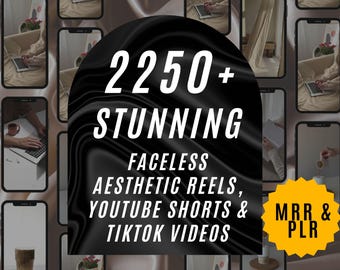 2250+ Faceless Aesthetic Vertical Videos | TikTok, YouTube Shorts & Instagram Reels Bundle | Master Resell Rights Included