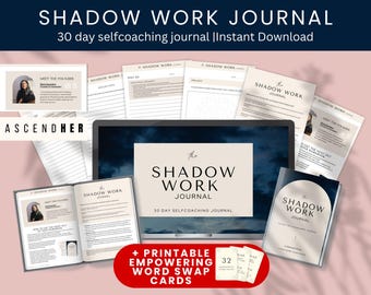 Shadow Work Journal Workbook - 30 Days of Prompts for Self Therapy and Self Coaching - Healing Journal for Anxiety and Mindfulness Workbook