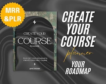 Create Your Course Fast, Passive Income Planner Guide, MRR & PLR License Sell as Your Own, Done For You Product Template, Online Business