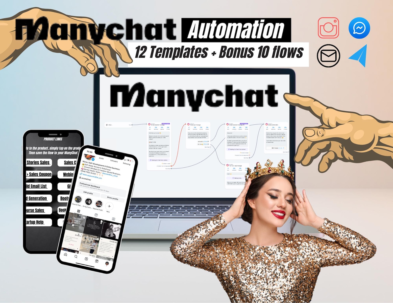 How to Automate Instagram With Manychat Tool | Quick Guide | Premade ...
