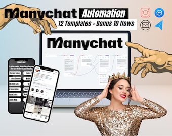 How to Automate Instagram with ManyChat Tool | Quick Guide | Premade ManyChat Flows + 10 Flow Templates | Automatic Replies Delivery MRR