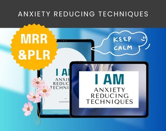 Anxiety Relief Techniken Journal und Arbeitsblätter | Erdungstechniken | Stressbewältigung MRR & PLR Lizenz | Körper und Meditation