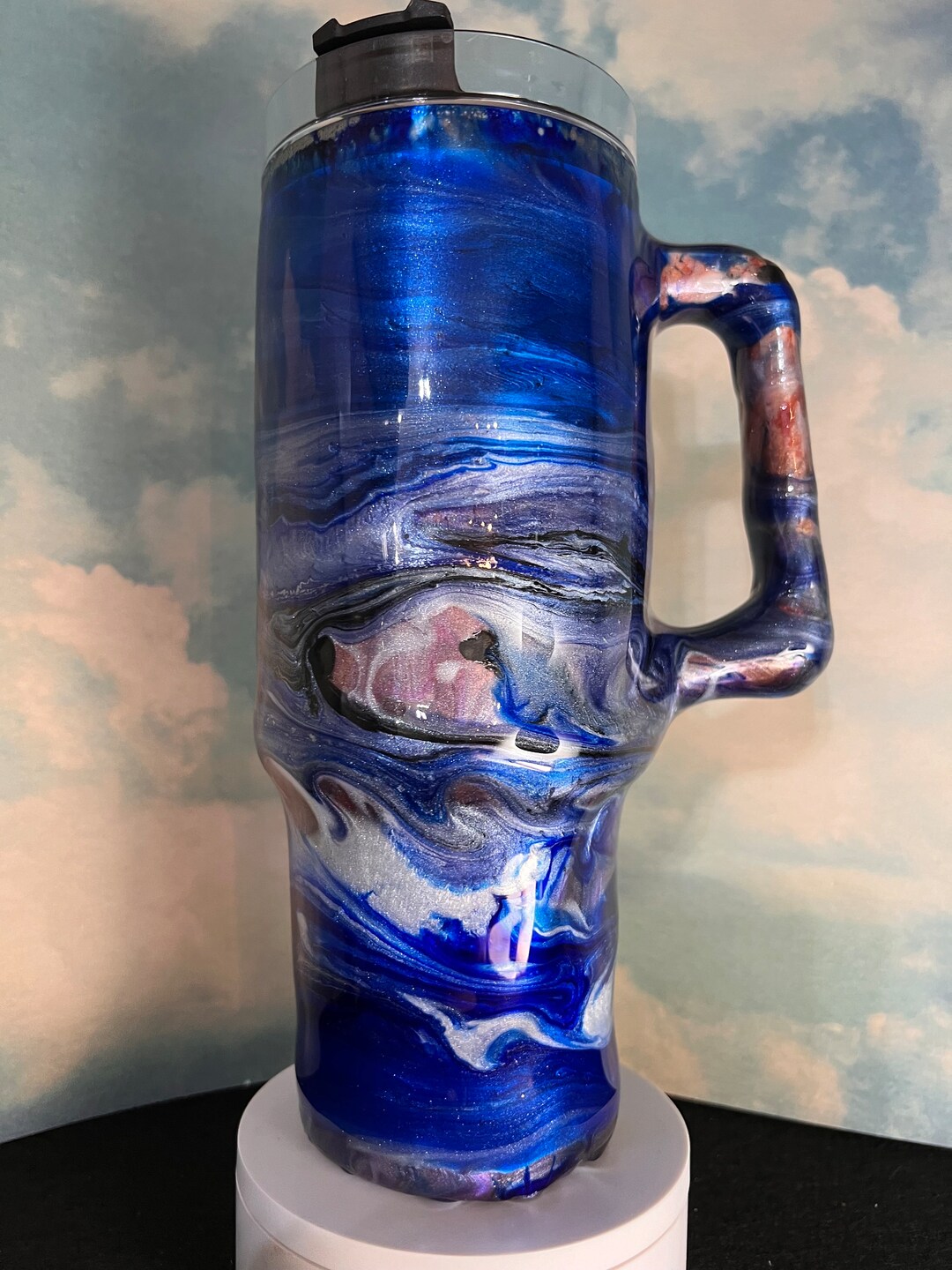 Stanley Cup Tumbler With Handle 40oz. Resin Swirl Etsy