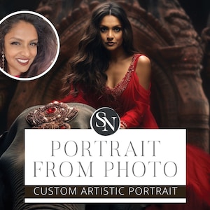 Ritratto personalizzato da foto Personaggio personalizzato Commission Art AI Portrait with Pet Personalizzato AI Art Gift Midjourney Prompt Profile