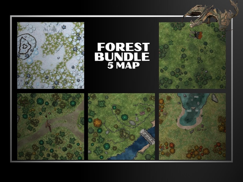 D&D FOREST BATTLE MAPS - Etsy
