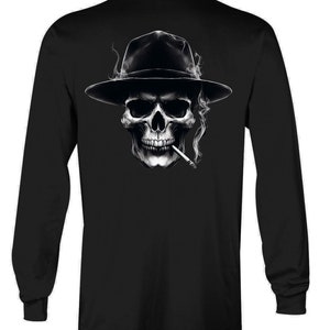 Camiseta, manga larga, sudadera y sudadera con capucha de Smoking Skull imagen 6
