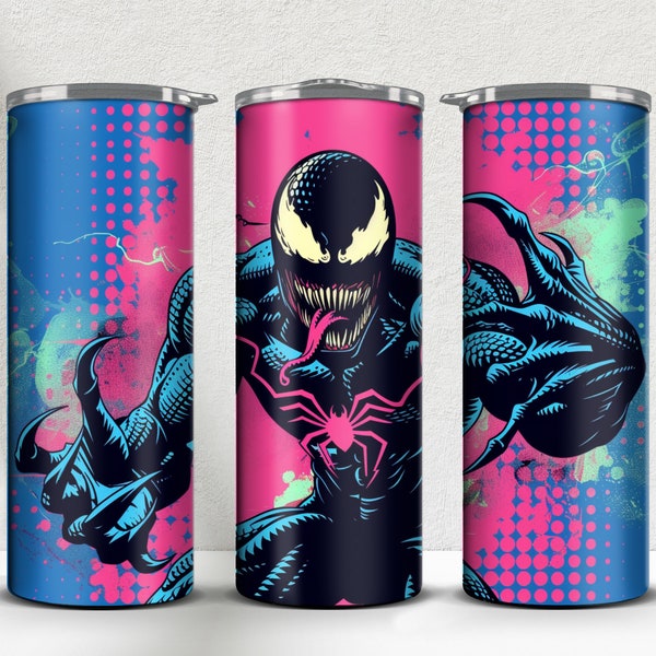 Venom 20oz Skinny Tumbler Sublimation Design Straight & Tapered Tumbler Wrap Tumbler Sublimate Super Hero Png Venom 5 Different Design