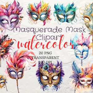 Maskerade Maske Clipart 20 PNG Party Maske Clipart Sofortiger Download Floral Masken Fantasy Masken Maskerade Maske PNG Party Maske Clipart