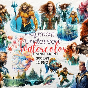 Aquaman Aquaman Clipart 42 Criativo Sob o Mar Clipart Mera PNG Download instantâneo Comercial Lost Kingdom Ocean Master Aquaman PNG