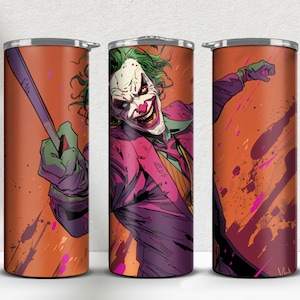 Sublimatieontwerp Joker-beker: recht en taps toelopend 20 oz, png-bestand (digitale download)