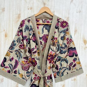 Beautiful Cotton Kimono Robe Dressing Gown,100% Cotton Kimono Robe Dress,Robes for Women Kimono,Etsy’s Pick,Beach Cover Gown,Kimono Robes