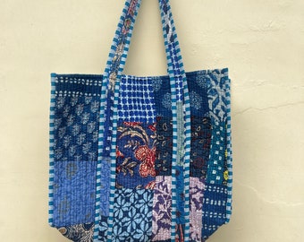 indian handmade patchwork bag,hand stitched quilted market bag,stylish tote bag,handmade shopping bag,Hippie bag,printed shoulder bag.