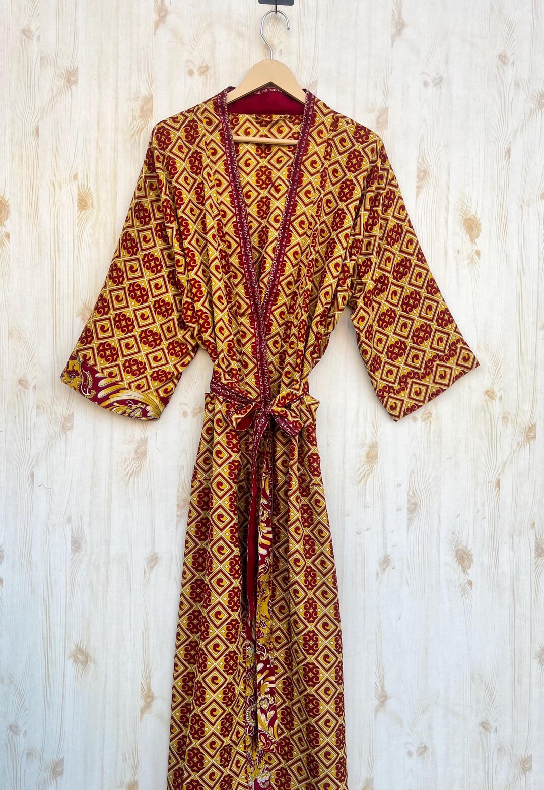 Fancy Robe Designs Bohemian Luxury Silk Robe: Indian Poly Silk Kimono Bridesmaid Robe ...