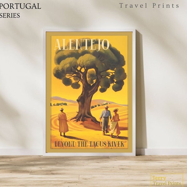 Alentejo Travel Print | Alentejo Travel Poster | Alentejo Illustration | Portugal Wall Art | Portugal Travel Poster | Home Decor