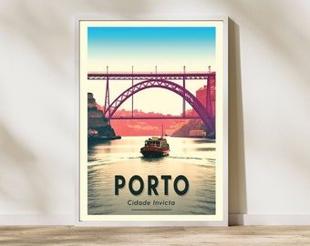 Porto Travel Print | Porto Travel Poster | Porto Illustration | Porto Wall Art | Portugal Travel Poster | Home Decor | Travel Gift