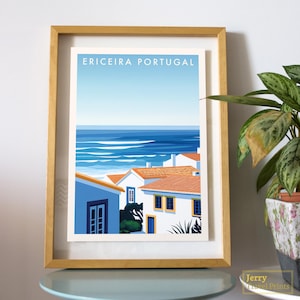 Ericeira Portugal Travel Poster: Surf Art Print (Digital File & Physical Print)