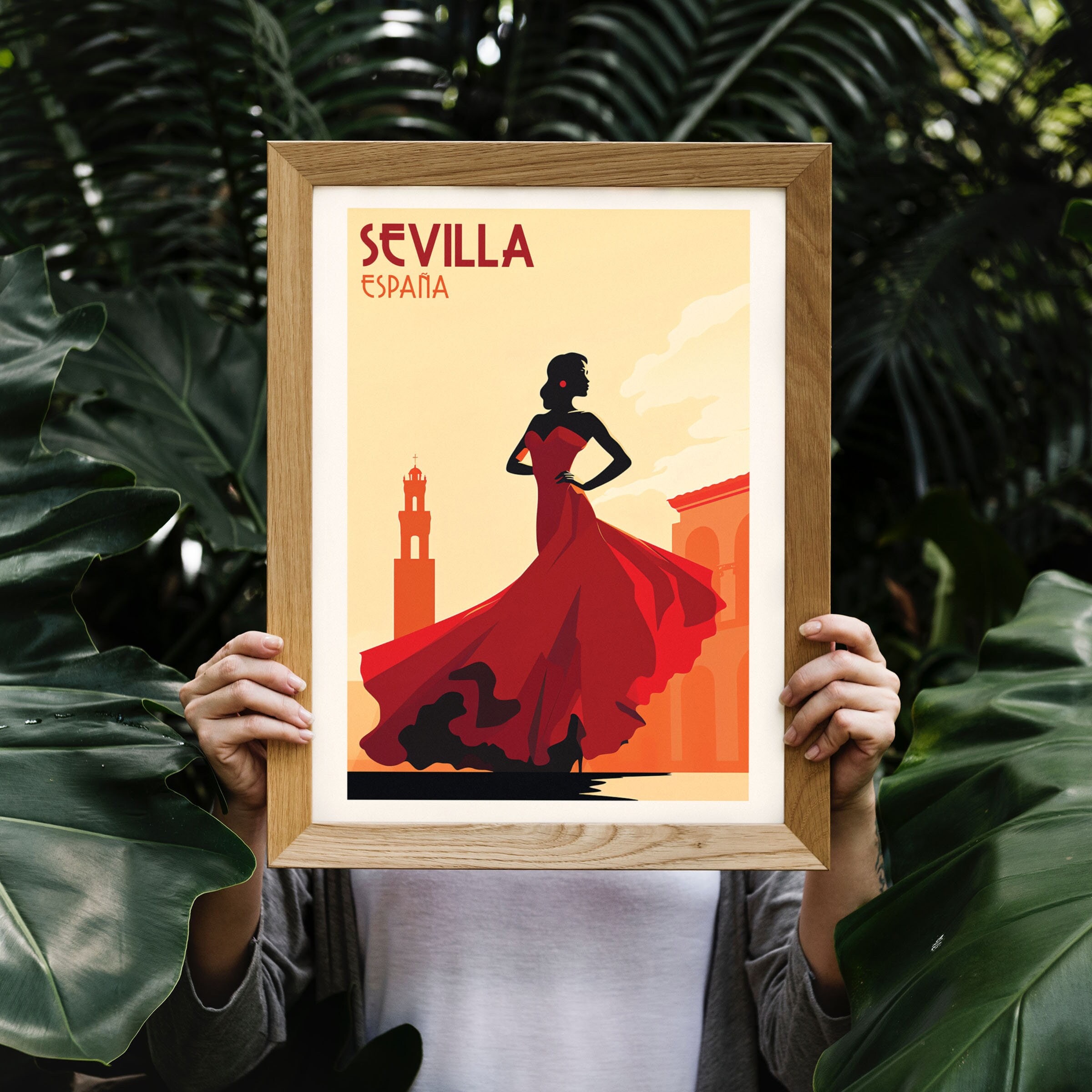 Seville Flamenco Dancer Print: Spain Travel Illustration (Digital File & Physical Print)