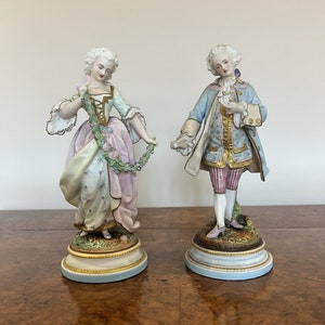 Pair of Victorian porcelain figures