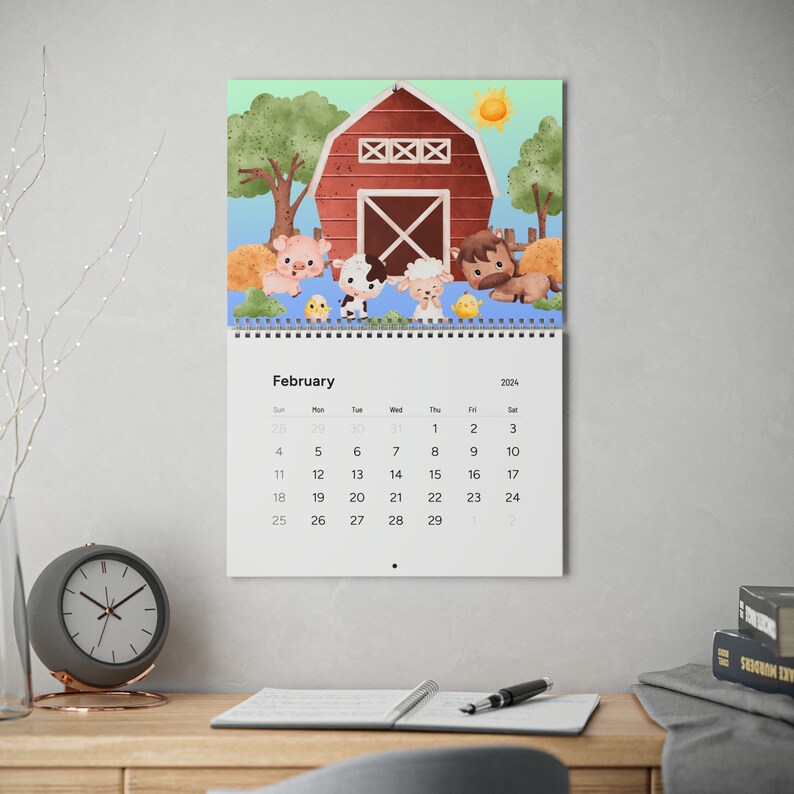 2025 Farm Animals Calendar Adorable and Whimsical Gift for Animal