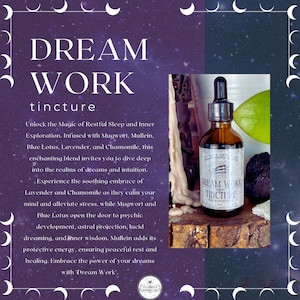 Dream Work Tincture- Astral Projection, lucid dreaming, shamanic journeying- Ayanna&#39;s Apothecary
