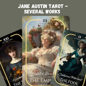 Major Arcana Digital Tarot Deck - Jane Austen&#39;s Enchanted Oracle - Regency-Inspired Divination Tool
