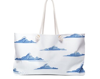 Blue Waves Print  by Holly Bousman - Weekender Bag