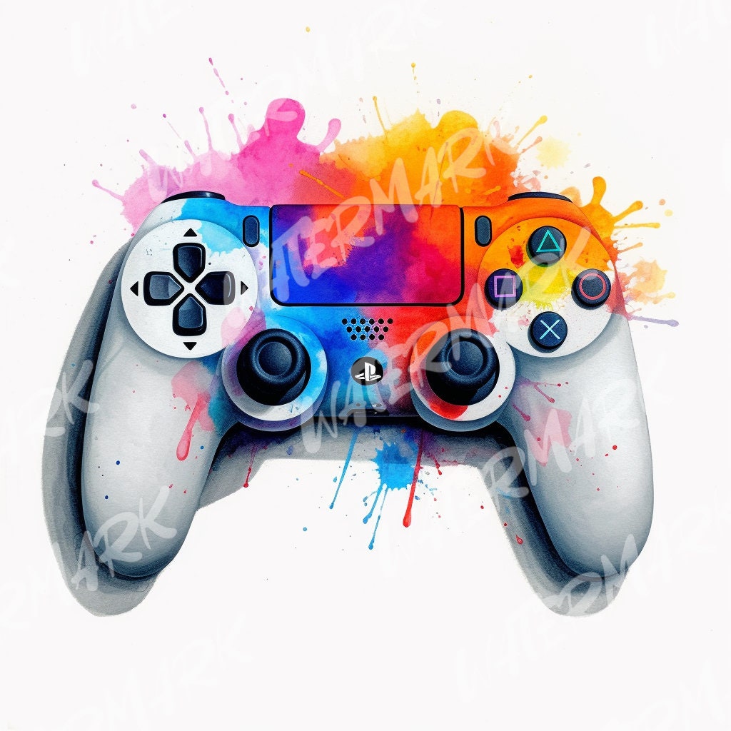 10 Game Controller Clipart High Quality Jpgs Digital Download, PS5