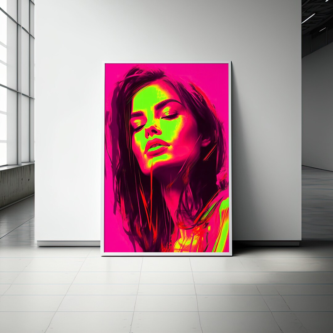 neon-pop-culture-canvas-neon-pop-art-wall-decor-popart-etsy