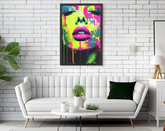 Colorful Wall Decor Pop Art Painting Colorful Wall Art Popart - Etsy